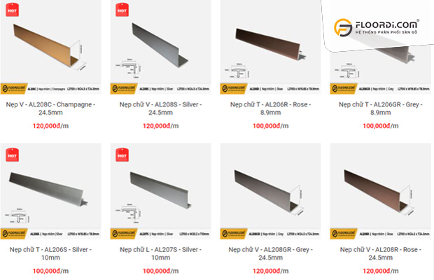 Nẹp nhôm giá có đắt không