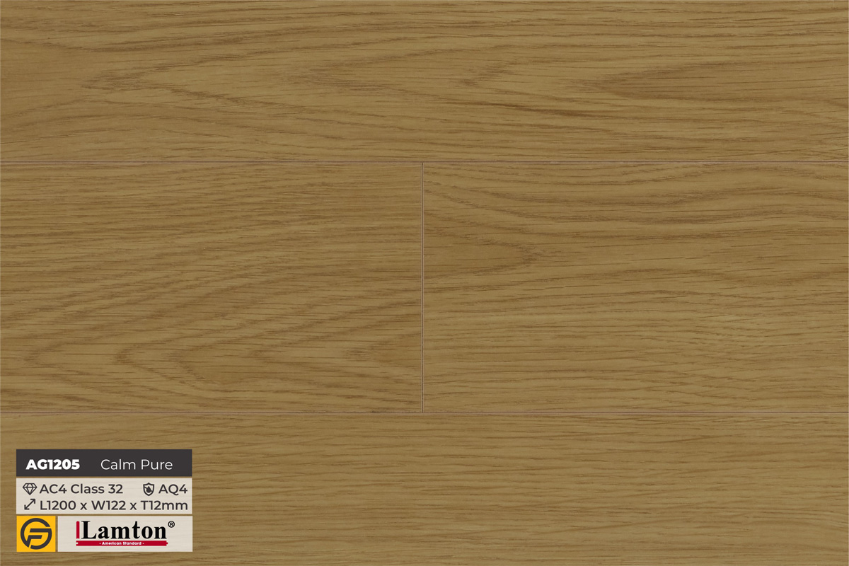 Sàn gỗ Lamton AquaGuard AG1205 Calm Pure - 12mm - AC4 - AQ4