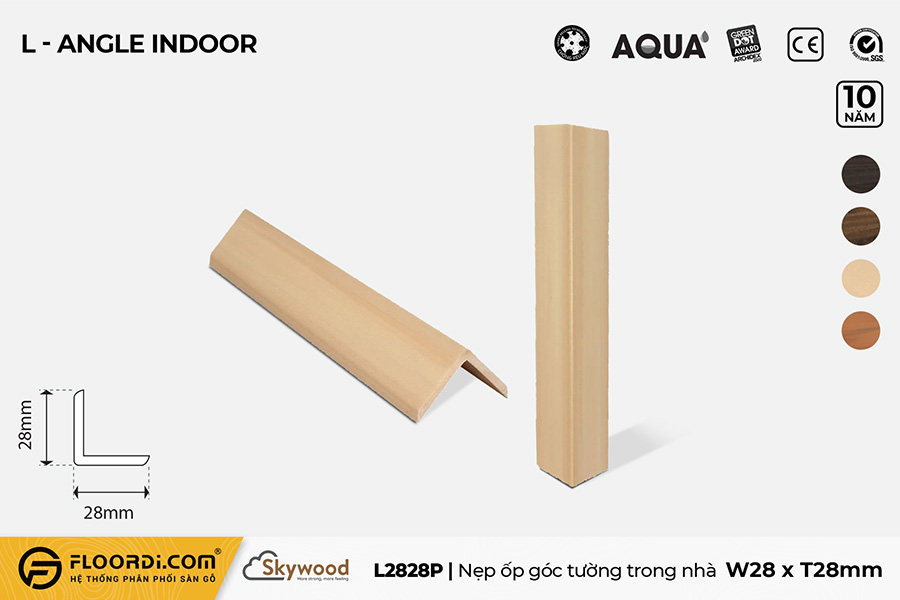 PVC L Angel (Indoor) - L2828P - Golden Pine - 28mm
