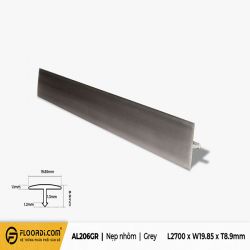 Mild Steel T Section - AL206GR - Grey- 8.9mm