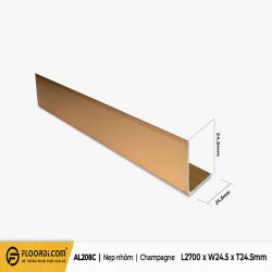 Mild Steel Angle Iron - AL208C - Champagne - 24.5mm