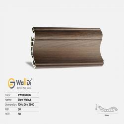 Phào cổ trần Walldi FW10020-05 - Dark Walnut - 20mm