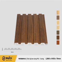 PVC Wall Decking (Indoor) - FW15009-06 - Red walnut - 9mm