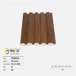 Lam nhựa 5 sóng Walldi FW15009-06 - Red walnut - 9mm