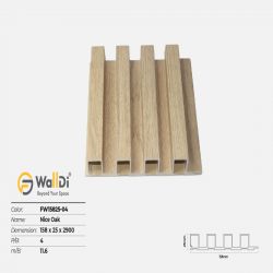 Lam nhựa 4 sóng Walldi FW15825-04 - Nice Oak - 25mm