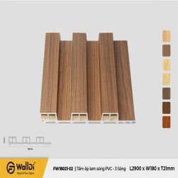 PVC Wall Decking (Indoor) -  FW18021-02 - Special Walnut - 21mm