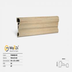 Phào chỉ lưng tường Walldi FW6025-03 - Natural Oak - 25mm