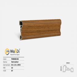 Phào chỉ lưng tường Walldi FW6025-06 - Red Walnut  - 25mm