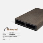 Thanh lam gỗ trang trí WPC Skywood LO9020R - Rosewood - 20mm