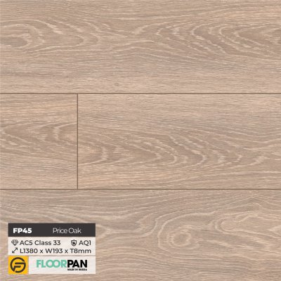 Floorpan Black Flooring FP45 Oak Price - 8mm - AC4