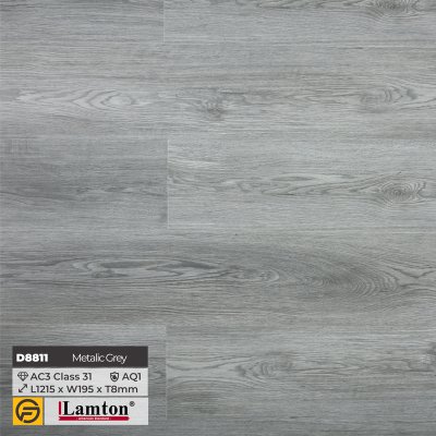 Lamton Rustic Flooring D8811 Metalic Grey - 8mm - AC3 - AQ1