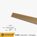 Mild Steel T Section - AL206C - Champagne - 8.9mm