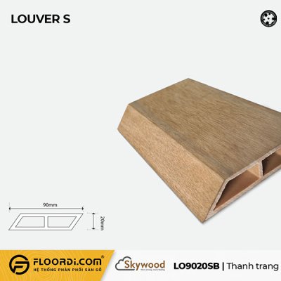 WPC Louver S - LO90209SB- B.Teak - 20mm