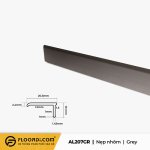 Nẹp nhôm chữ L -  AL207GR - Grey - 10mm