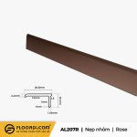 Nẹp nhôm chữ L - AL207R - Rose - 10mm