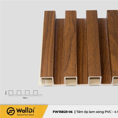 PVC Wall Decking (Indoor) - FW15825-06 - Red Walnut - 25mm