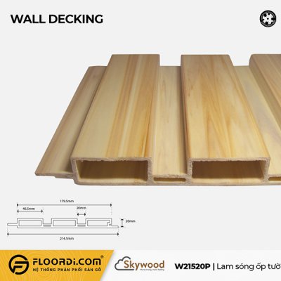 PVC Wall Decking (Indoor) - W21520P - Golden Pine - 20mm