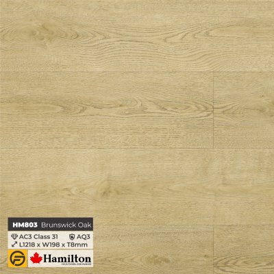 Hamilton Flooring HM803 Brunswick Oak - 8mm - AC3 - AQ4