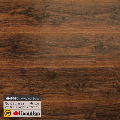 Hamilton Flooring HM805 Ohio Walnut Select - 8mm - AC3 - AQ4
