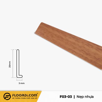 Nẹp chữ F - F3-03 - Yellow - 3mm