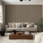 Natural Walnut 10′ Acoustic Slat Wood Wall Panel